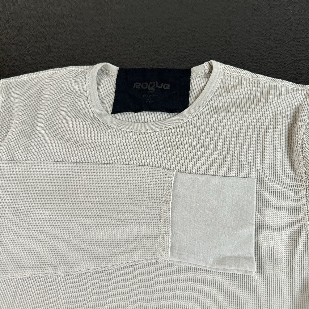 Rogue Shirt Womens Extra Large Beige Waffle Knit Long‎ Sleeve Casual Comfort